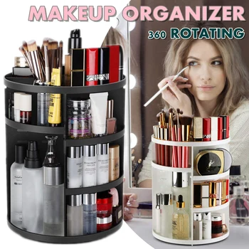 360 Degree Rotatable DIY Adjustable Large Capacity Makeup Cosmetic Storage Box desktop Dresser Storage Shelf Makeup Organizer
360 Degree Rotatable DIY Adjustable Large Capacity Makeup Cosmetic Storage Box desktop Dresser Storage Shelf Makeup Organizer