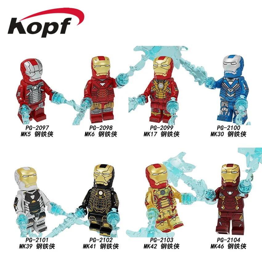 Single Sale Building Blocks Super Heroes Brick Iron Man Mark 5 Mark 6 Mark 17 Mark 30 Figures For Children Education Toys PG8246
Single Sale Building Blocks Super Heroes Brick Iron Man Mark 5 Mark 6 Mark 17 Mark 30 Figures For Children Education Toys PG8246