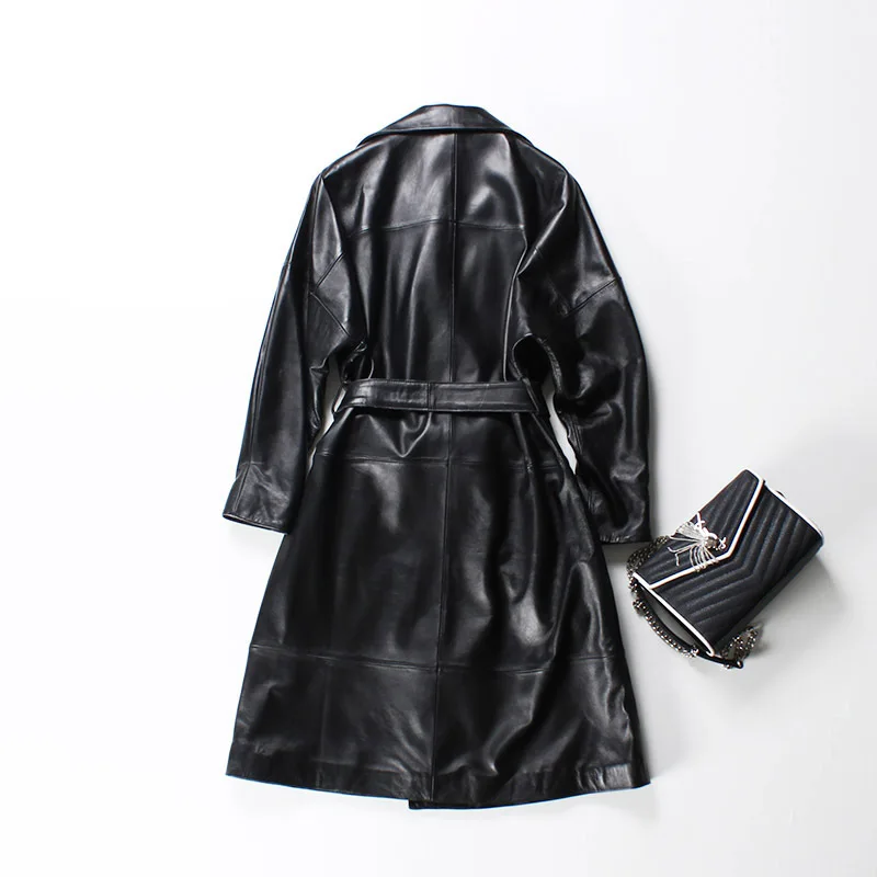 2020 Women Sheepskin Coats Long Black High Waist Belt Office Ladies Plus Szie Autumn Winter Genuine Leather Trench Coats Women
2020 Women Sheepskin Coats Long Black High Waist Belt Office Ladies Plus Szie Autumn Winter Genuine Leather Trench Coats Women