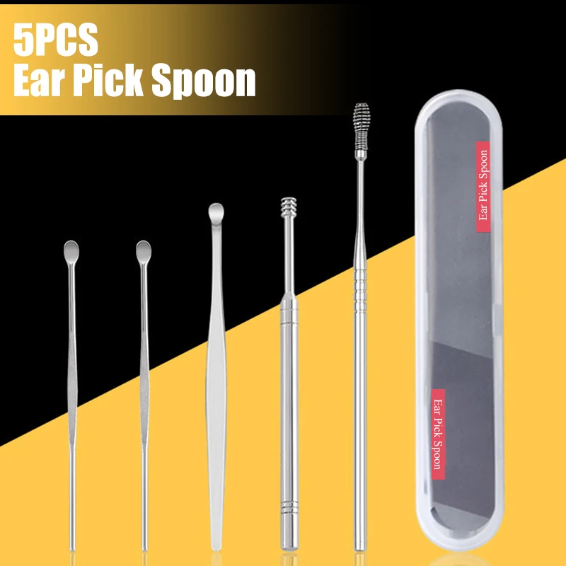 5pcs/Lot Spiral Ear Pick Wax Removal Curette Cleaner Health Ear Care Stick Tools Stainless Steel EarPick Ear Cleaner
5pcs/Lot Spiral Ear Pick Wax Removal Curette Cleaner Health Ear Care Stick Tools Stainless Steel EarPick Ear Cleaner