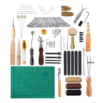 18/34/48/50 PCS Leather Craft Tools Kit Sewing Stitching Punch Carving Work Saddle Leathercraft Accessories for Leather Working
18/34/48/50 PCS Leather Craft Tools Kit Sewing Stitching Punch Carving Work Saddle Leathercraft Accessories for Leather Working