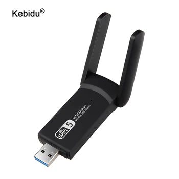 

kebidu USB Adapter 1200Mbps RTL8812 Wireless Network Card 5Ghz 2.4Ghz 802.11ac Aerial Dongle Portable Mobile Router For Laptop