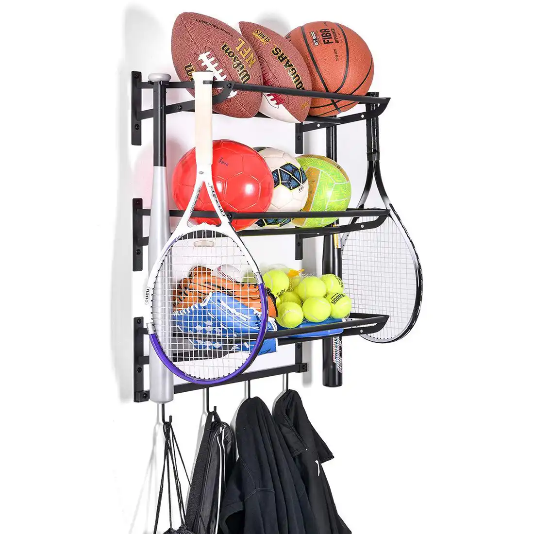 Equipo Deportivo Estante De Almacenamiento De Hierro Bolas