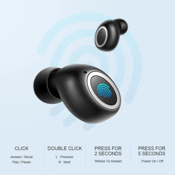 

SPRIMO Bluetooth 5.0 Earbuds MINI TWS headphone Wireless fone de ouvido HIFI Earphone in-ear Sport Headset For smartphone