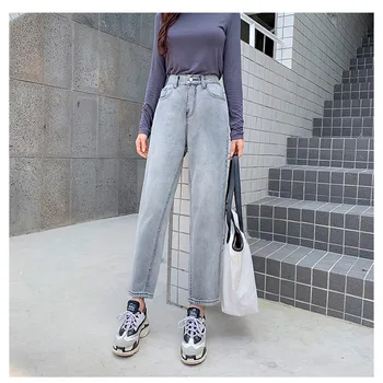 JUJULAND Cotton white jeans woman high waist harem jeans woman plus size mom jeans black spring new beige blue hot sale 3165
JUJULAND Cotton white jeans woman high waist harem jeans woman plus size mom jeans black spring new beige blue hot sale 3165