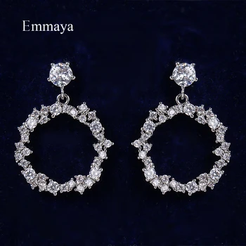 Emmaya New Fashion Jewelry Irregular Design Circular Hanging Earring Classic White Color With AAA CZ Charming Ornament For Women
Emmaya New Fashion Jewelry Irregular Design Circular Hanging Earring Classic White Color With AAA CZ Charming Ornament For Women