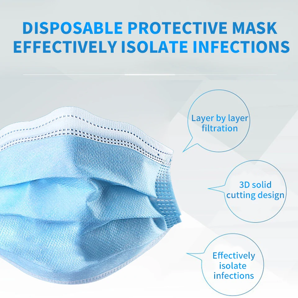 20Pc Anti-Pollution 3 Laye Mask dust protection Masks Disposable Face Masks For Hair Salon Use
20Pc Anti-Pollution 3 Laye Mask dust protection Masks Disposable Face Masks For Hair Salon Use
