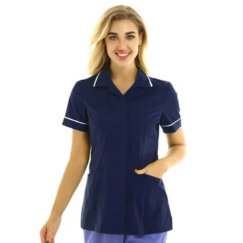 ChicTry Women's Fashion Scrub Doctor Tops Short Sleeve Medical Uniforms Cares Therapist Dentist Workwear Uniform Tops Clothing
ChicTry Women's Fashion Scrub Doctor Tops Short Sleeve Medical Uniforms Cares Therapist Dentist Workwear Uniform Tops Clothing