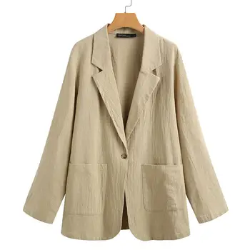 Women's Cotton Coats 2020 ZANZEA Stylish Solid Blazers Casual Long Sleeve Jackets Female Single Button Outwear Plus Size Tunic
Women's Cotton Coats 2020 ZANZEA Stylish Solid Blazers Casual Long Sleeve Jackets Female Single Button Outwear Plus Size Tunic