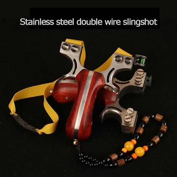 Stainless Steel + Solid Wood Slingshot with Horizontal Sight and Flat Rubber Band Slingshot for Outdoor Hunting Slingshot
Stainless Steel + Solid Wood Slingshot with Horizontal Sight and Flat Rubber Band Slingshot for Outdoor Hunting Slingshot
