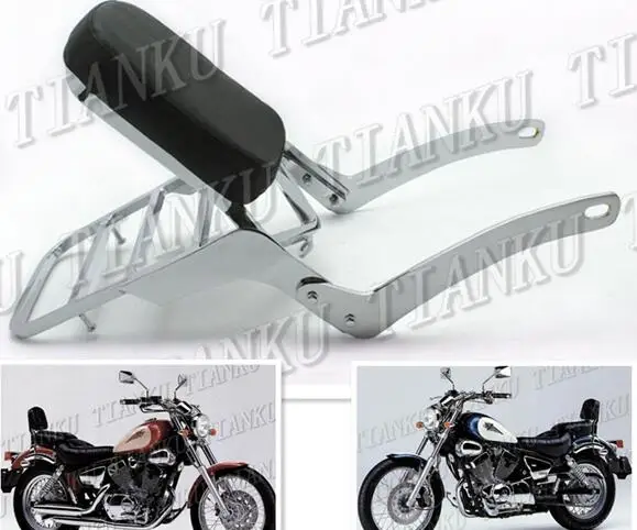 Фото Высокое качество мотоцикл хромированная спинка Сисси Бар багажная стойка для