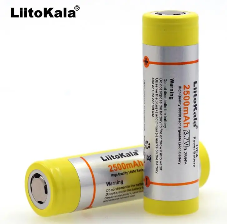 Аккумуляторная батарея Liitokala HE4 100% 18650 в 3 7 мАч 2500 А | Электроника