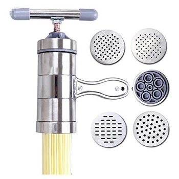 Noodle Maker Press Pasta Machine Crank Cutter Fruits Juicer Cookware Making Spaghetti Kitchen Tools with 5PCS Mold Heads
Noodle Maker Press Pasta Machine Crank Cutter Fruits Juicer Cookware Making Spaghetti Kitchen Tools with 5PCS Mold Heads