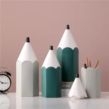 Nordic Ceramic Pencil Shape Desktop Pen Organizer Desktop Organizer School Office Tools Holder Cosmetic Makeup Brush Storage Box 
Nordic Ceramic Pencil Shape Desktop Pen Organizer Desktop Organizer School Office Tools Holder Cosmetic Makeup Brush Storage Box