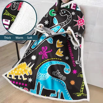 Cute Animals Printing Home Decor Blanket with Sleeves Portable Travel Aircraft Warm Cover Blanket Office Nap Sleeves Blanket 
Cute Animals Printing Home Decor Blanket with Sleeves Portable Travel Aircraft Warm Cover Blanket Office Nap Sleeves Blanket