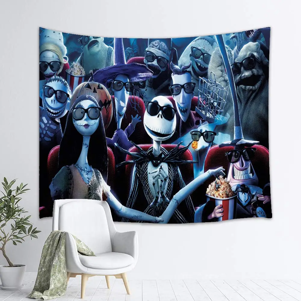 

The Nightmare Before Christmas Tapestry Funny Wall Hanging Home Decor