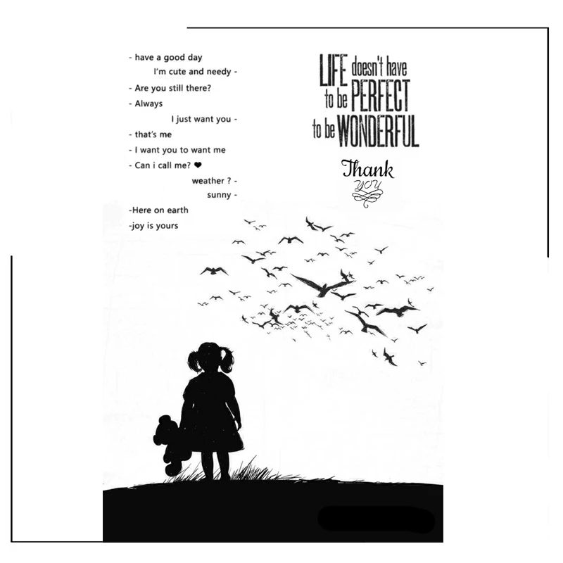 Little Girl Bird Clear Stamps Scrapbooking Crafts Decorate Photo Album Embossing Cards Making Clear Stamps New
Little Girl Bird Clear Stamps Scrapbooking Crafts Decorate Photo Album Embossing Cards Making Clear Stamps New