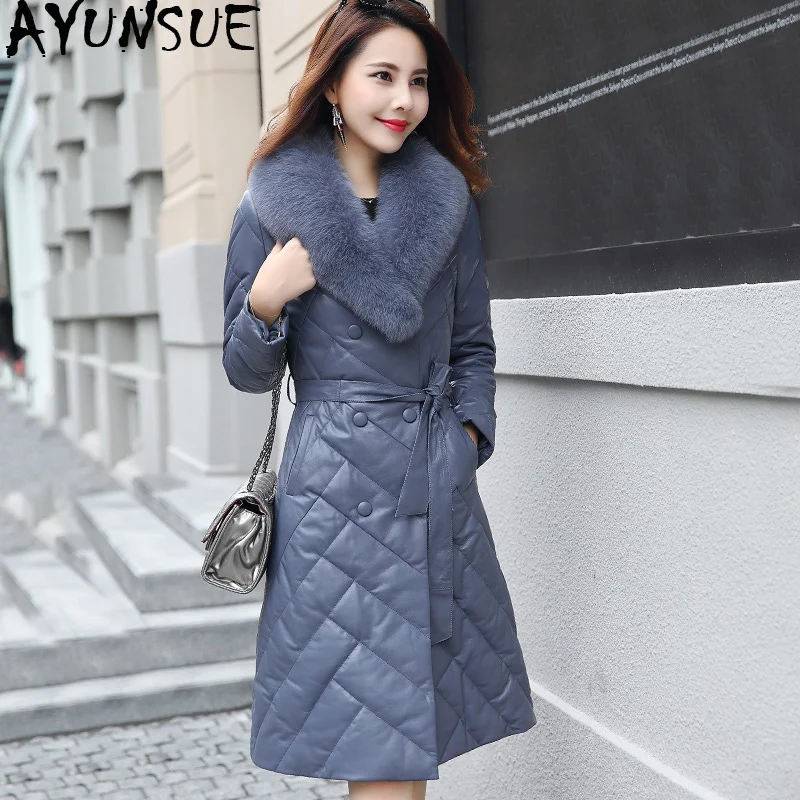 AYUNSUE Genuine Leather Jacket Real Fox Fur Collar Down Jacket 2019 Winter Jacket Women 100% Real Sheepskin Coat Plus Size MY
AYUNSUE Genuine Leather Jacket Real Fox Fur Collar Down Jacket 2019 Winter Jacket Women 100% Real Sheepskin Coat Plus Size MY