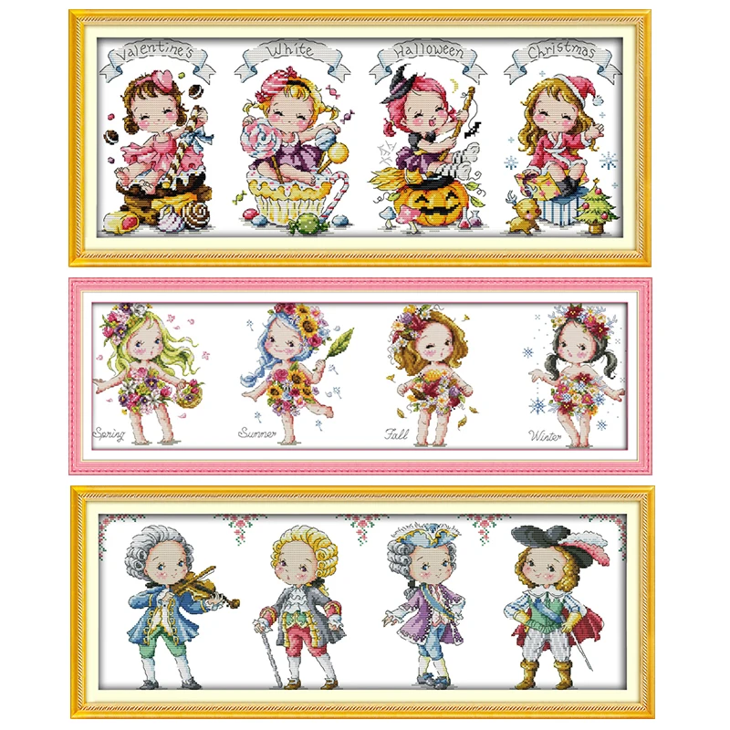 Joy Sunday Stamped Cross Stitch Kits Flower Girl Patterns 14CT 11CT Counted Print Craft Decor Handmade Embroidery Needlework Set
Joy Sunday Stamped Cross Stitch Kits Flower Girl Patterns 14CT 11CT Counted Print Craft Decor Handmade Embroidery Needlework Set