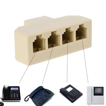 1PC RJ11 Splitter 4 Way Adapter 1 M to 4 F RJ-11 6P4C Phone Jack Splitter Nov-26A
1PC RJ11 Splitter 4 Way Adapter 1 M to 4 F RJ-11 6P4C Phone Jack Splitter Nov-26A