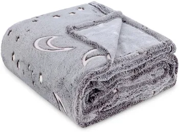 Soft Fleece Blanket with Star Moon Pattern Glow in the Dark Throw Blanket for Kids Fits All Seasons Gray
Soft Fleece Blanket with Star Moon Pattern Glow in the Dark Throw Blanket for Kids Fits All Seasons Gray