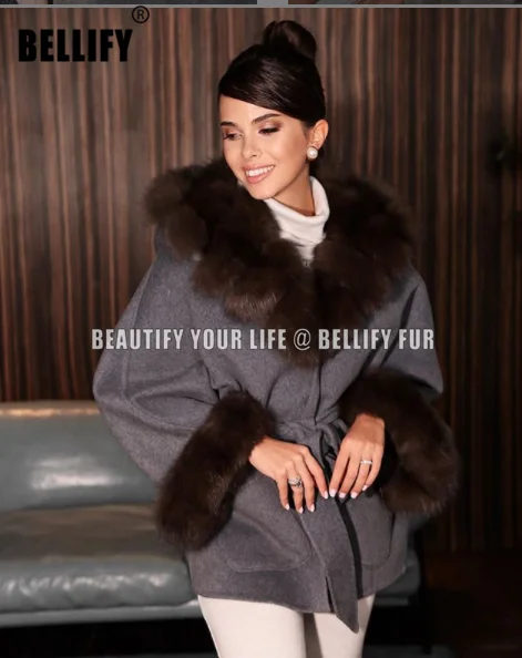 Hot Sale Cashmere Coat Women Sleeve Collar With Natural Real Fox Fur Genuine Leather Jacket Women Overcoat Real Fur Coat
Hot Sale Cashmere Coat Women Sleeve Collar With Natural Real Fox Fur Genuine Leather Jacket Women Overcoat Real Fur Coat