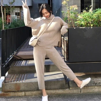 Mozuleva Casual Sweater Pants Knitted 2 Pieces Set Turtleneck Pullovers & Elastic Waist Pants Women Sweater Sets 2019 Autumn Set
Mozuleva Casual Sweater Pants Knitted 2 Pieces Set Turtleneck Pullovers & Elastic Waist Pants Women Sweater Sets 2019 Autumn Set