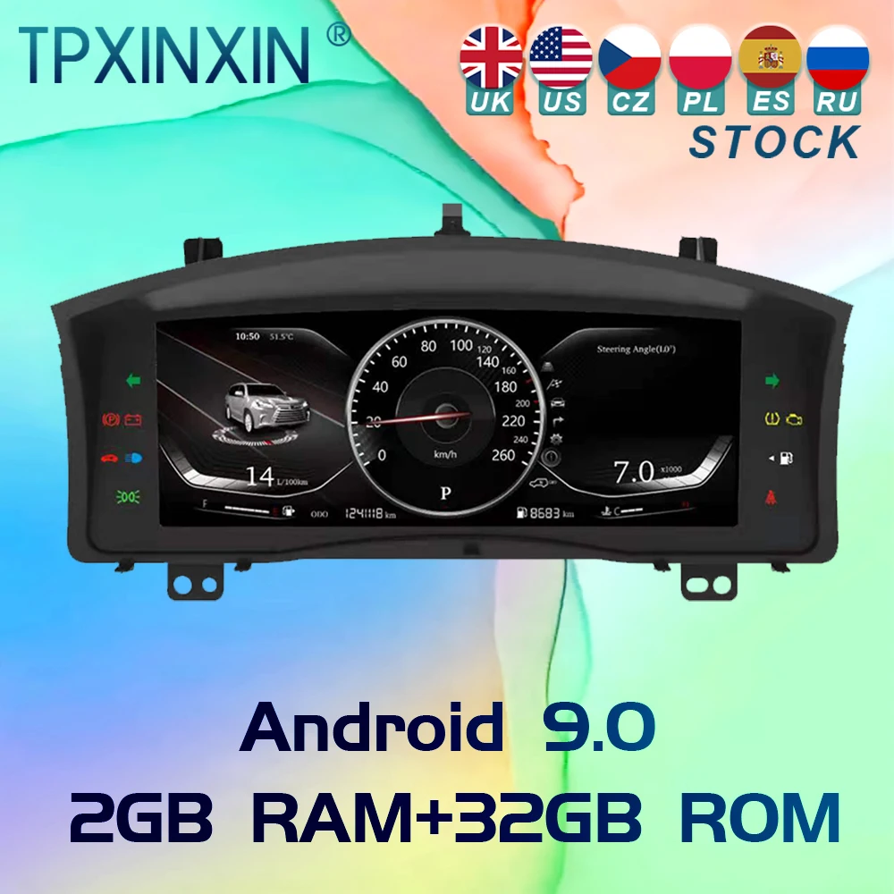 For Leuxs LX570 2007-2015 Android 9 Car Ditigal Cluster LCD Dashboard Instrument Panel Multifunctional Multimedia Player
For Leuxs LX570 2007-2015 Android 9 Car Ditigal Cluster LCD Dashboard Instrument Panel Multifunctional Multimedia Player