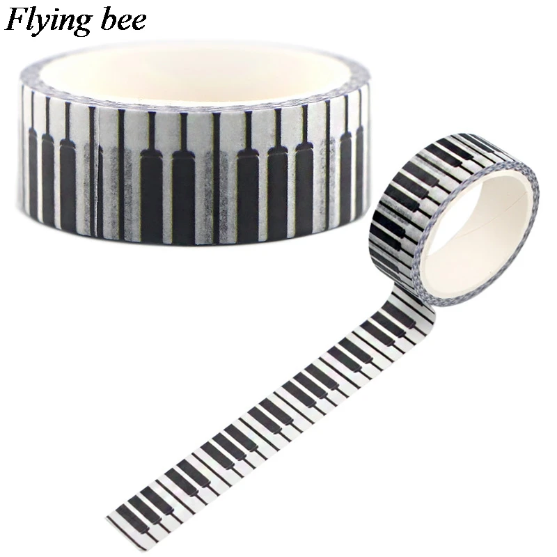 Flyingbee 15mmX5m Paper Washi Tape piano keyboard Creative Adhesive Tape DIY Scrapbooking Sticker Label Masking Tape X0552
Flyingbee 15mmX5m Paper Washi Tape piano keyboard Creative Adhesive Tape DIY Scrapbooking Sticker Label Masking Tape X0552