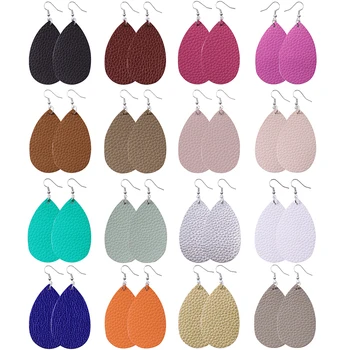 16Pairs/lot Litchi Pattern Pu Leather Earings Set Bucket Multicolor Green Earing 2020 Pink Brown Trendy Statement Drops Earrings
16Pairs/lot Litchi Pattern Pu Leather Earings Set Bucket Multicolor Green Earing 2020 Pink Brown Trendy Statement Drops Earrings