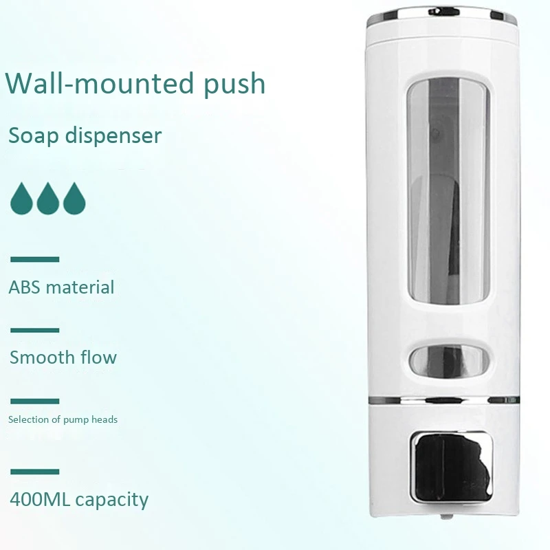 NEW-400ML Waterproof ABS Single Head Soap Dispenser Manual Push Type Hand Lotion Storage Wall Mount Bottle
NEW-400ML Waterproof ABS Single Head Soap Dispenser Manual Push Type Hand Lotion Storage Wall Mount Bottle