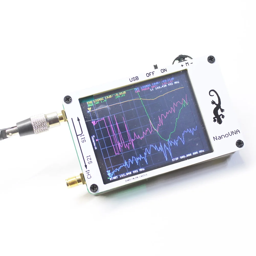 NanoVNA Vector Network Analyzer 50KHz-900MHz 2.8 inch Digital LCD Display HF VHF UHF Antenna Foot Measurement Wave Analyzer
NanoVNA Vector Network Analyzer 50KHz-900MHz 2.8 inch Digital LCD Display HF VHF UHF Antenna Foot Measurement Wave Analyzer