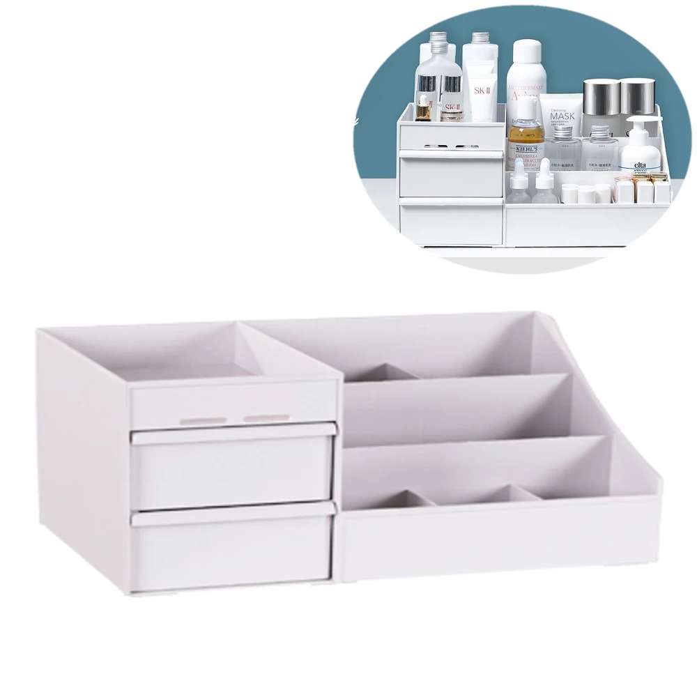 

Пластиковый ящик для хранения большой емкости, коробка для хранения мелочей для макияжа с ящиком