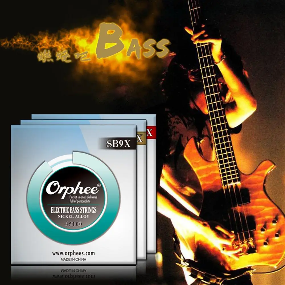 Orphee Professional Electric Bass Strings 4/5/6 Hexagonal Nickel Alloy Normal Light Accessories SB9X/SB95X/SB96X | Спорт и
