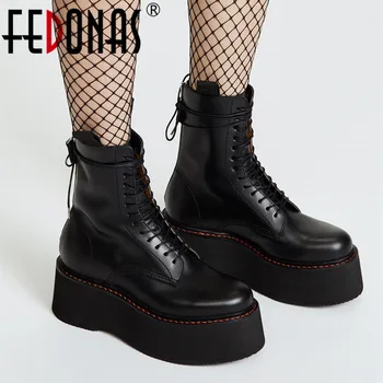 FEDONAS 2020 Autumn Winter Cross Tied Women Boots Genuine Leather Platforms Plats Ankle Boots Night Club Shoes Woman High Boots
FEDONAS 2020 Autumn Winter Cross Tied Women Boots Genuine Leather Platforms Plats Ankle Boots Night Club Shoes Woman High Boots