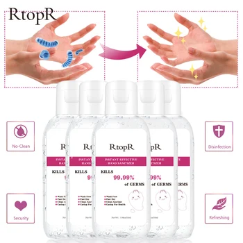 

RtopR Portable 99.9% Anti-Bacteria 75% Alcohol Hand Sanitizer Antibacterial Non Sticky Disposable Quick-Dry Hand Clean Gel 55ml