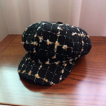 Outdoor hat female British octagonal hat street autumn and winter warm beret
Outdoor hat female British octagonal hat street autumn and winter warm beret