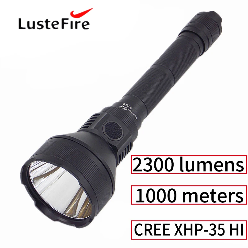 

Lustefire F700 Flashlight 2300lm LED 18650 Flashlight Powerful Rechargeable Light Hunting Camping Electric PK M3X Torch