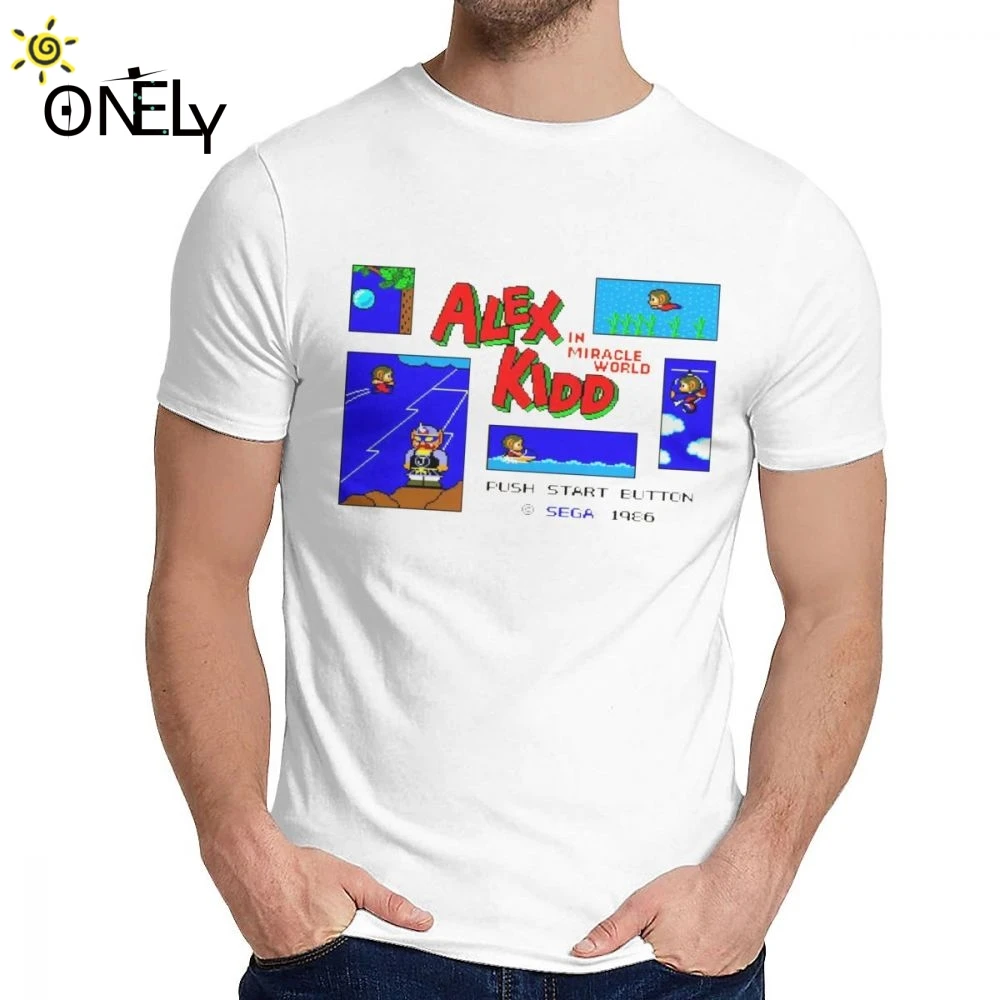 Модная уличная одежда Alex Kidd In Miracle World здоровая хлопковая Футболка Мужская мягкая
