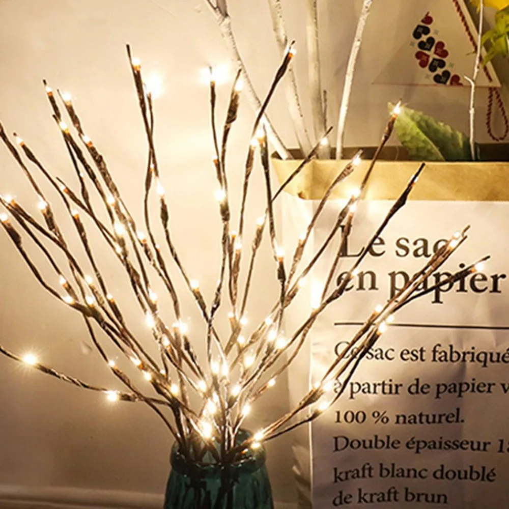 

2019 20 LED Branch Lights Fairy Decorative Night Light Willow Twig Lighted Branch Lamp Luminous Home Room Decor New Arrival