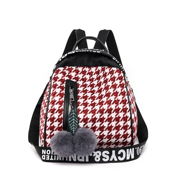 New Houndstooth Pattern Women's Fashion Backpack Nylon Cloth College Wind School Bag Travel Trend Shoulder Bag
New Houndstooth Pattern Women's Fashion Backpack Nylon Cloth College Wind School Bag Travel Trend Shoulder Bag