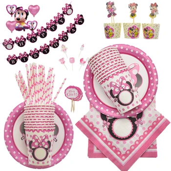 Cartoon Minnie Mouse Party Decorations Mask Napkin Plates Cups balloons Tableware Birthday Party Supplies Baby Shower For Kids
Cartoon Minnie Mouse Party Decorations Mask Napkin Plates Cups balloons Tableware Birthday Party Supplies Baby Shower For Kids