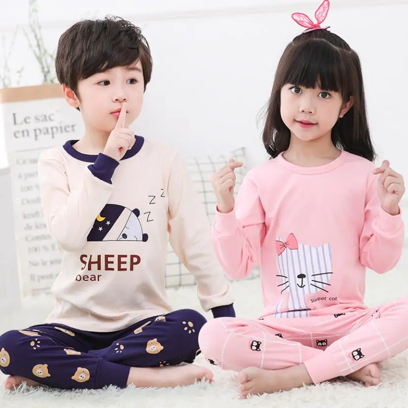 

kids pajamas children sleepwear baby pajamas sets boys girls animal pyjamas pijamas cotton nightwear Homewear Toddler Clothes