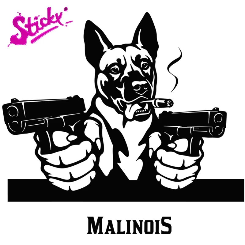 STICKY Gangster Belgian Shepherd Malinois Alaskan Dog with Gun Vinyl Car Sticker for Volkswagen Bmw E46 Bmw E90
STICKY Gangster Belgian Shepherd Malinois Alaskan Dog with Gun Vinyl Car Sticker for Volkswagen Bmw E46 Bmw E90