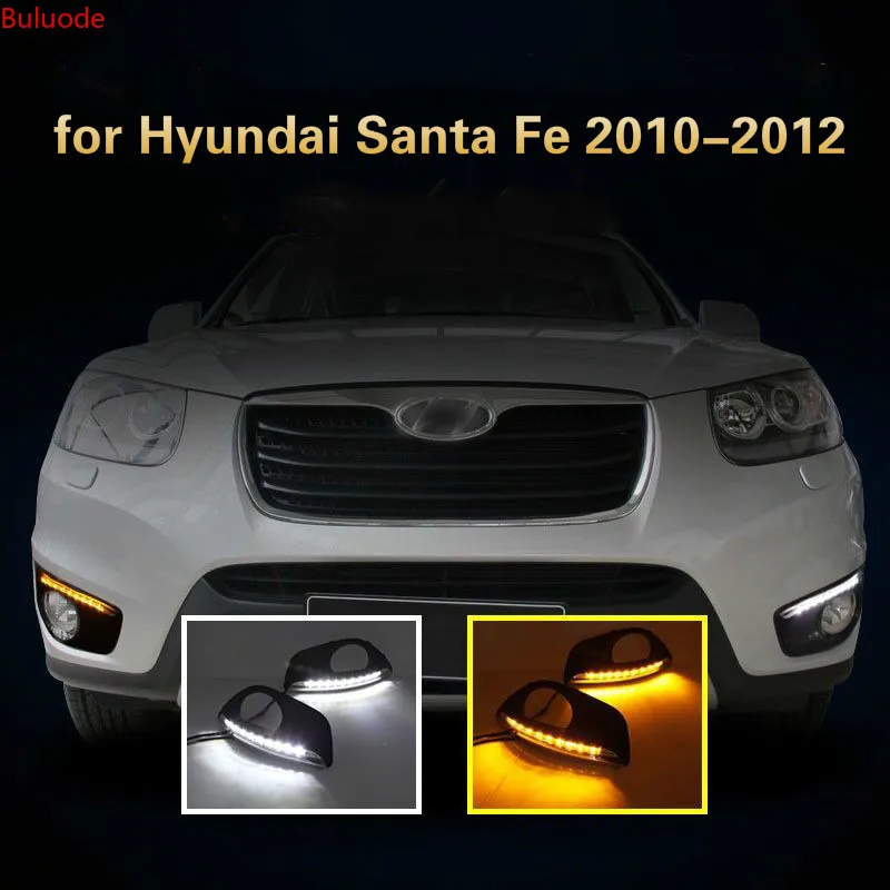 Dimmming style Relay 12v LED CAR DRL Daytime Running Lights accessories with fog lamp hole for Hyundai Santa Fe 2010 2011 2012
Dimmming style Relay 12v LED CAR DRL Daytime Running Lights accessories with fog lamp hole for Hyundai Santa Fe 2010 2011 2012