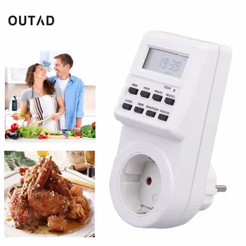 OUTAD 230V Plug-in Energy-saving Programmable Timer Switch Socket with Clock Summer Time Random Function EU Plug
OUTAD 230V Plug-in Energy-saving Programmable Timer Switch Socket with Clock Summer Time Random Function EU Plug