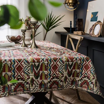Rectangle Tablecloth Cotton Linen Fabric Dust-Proof Ethnic Table Cover for Kitchen Dinning Tabletop Decoration, 6 Sizes
Rectangle Tablecloth Cotton Linen Fabric Dust-Proof Ethnic Table Cover for Kitchen Dinning Tabletop Decoration, 6 Sizes