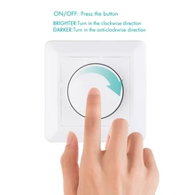 LED Dimmer switch 5-200W 220V-240V Brightness Adjustable With Knob Rotary Dimmable 2-Way for Led Bulb Ceiling Light
LED Dimmer switch 5-200W 220V-240V Brightness Adjustable With Knob Rotary Dimmable 2-Way for Led Bulb Ceiling Light