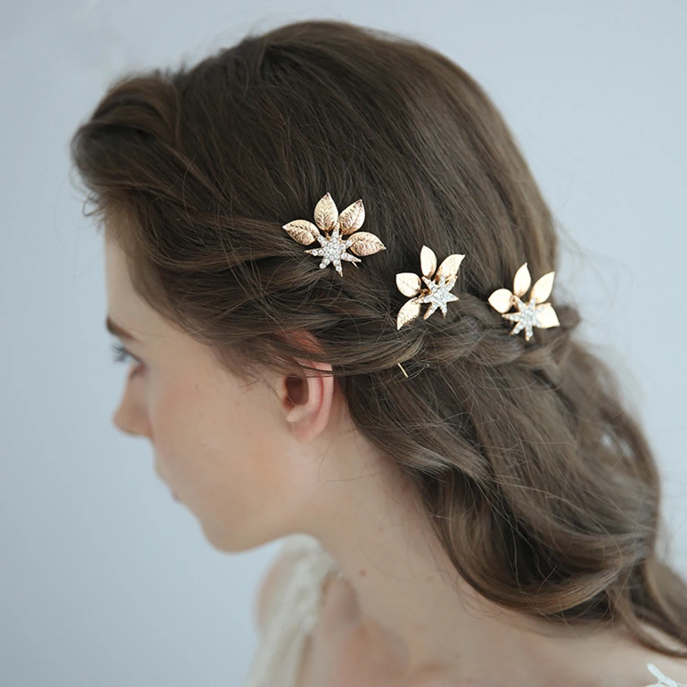 2019 New 3Pcs/Set Women Crystal Rhinestone Leaves Hair Pins Clips Wedding Bridal Barrettes Hairpins Hair Styling Accessories 
2019 New 3Pcs/Set Women Crystal Rhinestone Leaves Hair Pins Clips Wedding Bridal Barrettes Hairpins Hair Styling Accessories