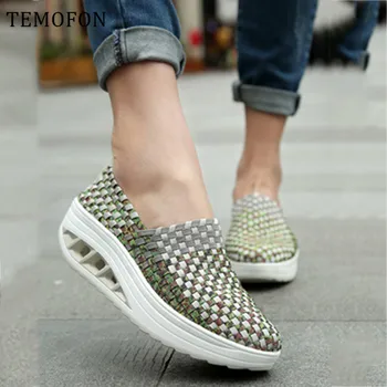 TEMOFON women casual sneakers shoes weave shoes slip on breathable chunky sneakers women summer shoes chaussures femme HVT846
TEMOFON women casual sneakers shoes weave shoes slip on breathable chunky sneakers women summer shoes chaussures femme HVT846